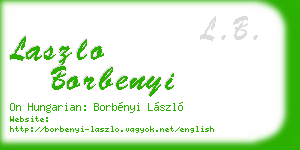 laszlo borbenyi business card